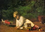 Thomas Eakins Baby at Play oil on canvas